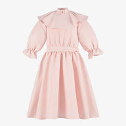 POCA & POCA-فستان وردي لامع للبنات مع كشكش | Childrensalon Outlet