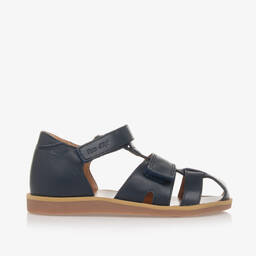 بوم دابي-صندل بشريط لاصق أطفال ولادي جلد لون أزرق | Childrensalon Outlet