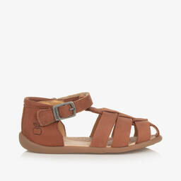 Pom d'Api-صندل أطفال ولادي جلد نوبوك لون بني لبدء المشي | Childrensalon Outlet