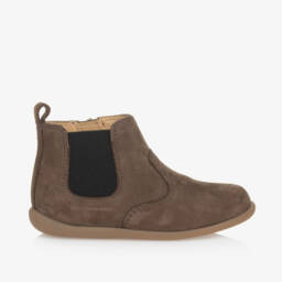 Pom d'Api-Boys Taupe Suede First Walkers | Childrensalon Outlet