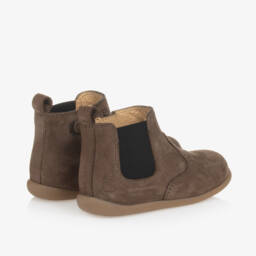 Pom d'Api-Boys Taupe Suede First Walkers | Childrensalon Outlet