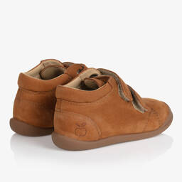 Pom d'Api-Brown Leather Velcro Boots | Childrensalon Outlet