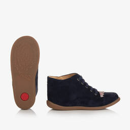 Pom d'Api-Синие замшевые ботинки для девочек | Childrensalon Outlet