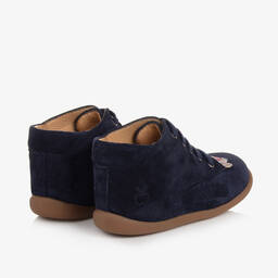 Pom d'Api-Синие замшевые ботинки для девочек | Childrensalon Outlet