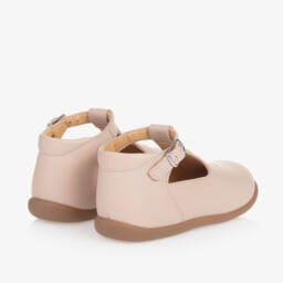 Pom d'Api-Girls Pink Leather T-Bar Walkers | Childrensalon Outlet