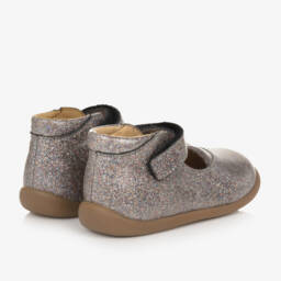 بوم دابي-حذاء بسير لون فضي براق للبنات | Childrensalon Outlet