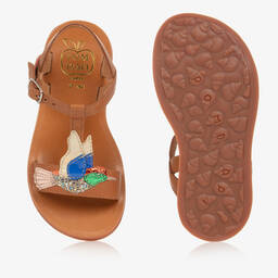 Pom d'Api-Коричневые кожаные сандалии | Childrensalon Outlet