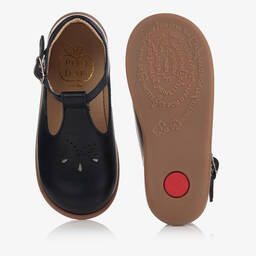 Pom d'Api-Синие кожаные туфли на ремешке | Childrensalon Outlet