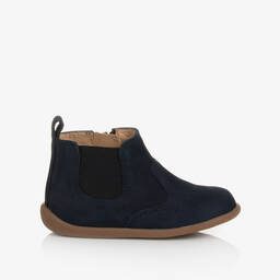 Pom d'Api-بوت شامواه لون كحلي لمرحلة بدء المشي للأطفال | Childrensalon Outlet