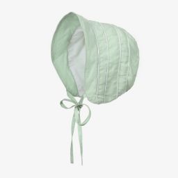 Powell Craft-Зеленый льняной чепец для девочек | Childrensalon Outlet