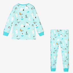 Powell Craft-Blue Polar Print Pyjamas | Childrensalon Outlet