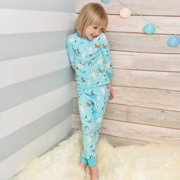 Powell Craft-Blue Polar Print Pyjamas | Childrensalon Outlet