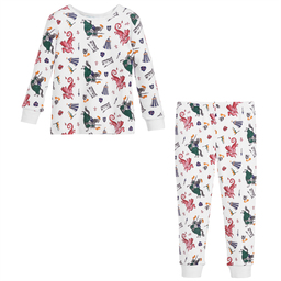 Powell Craft-Boys White Cotton Pyjamas | Childrensalon Outlet