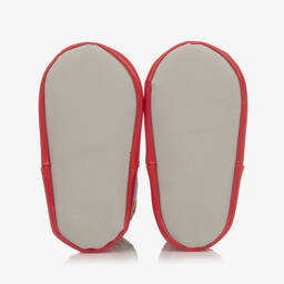 بووال كرافت-جوارب سليبرز جلد صناعي وقطن لون أحمر للبنات | Childrensalon Outlet