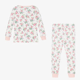 Powell Craft-Ivory & Pink Floral Pyjamas | Childrensalon Outlet