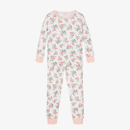 Powell Craft-Ivory & Pink Floral Pyjamas | Childrensalon Outlet