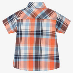 Pretty Originals-Baby Boys Orange Cotton Shirt | Childrensalon Outlet