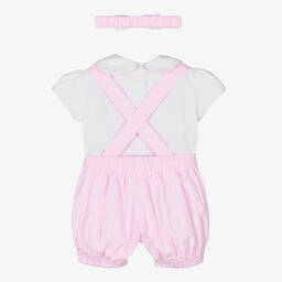 Pretty Originals-Бело-розовый комплект с шортами на бретелях | Childrensalon Outlet