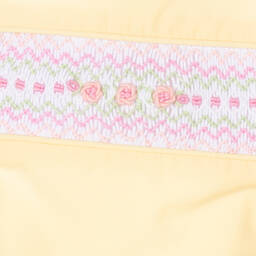 Pretty Originals-Белая блузка и желтый полукомбинезон | Childrensalon Outlet