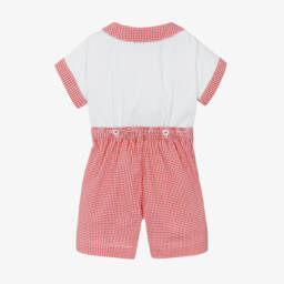 Pretty Originals-Boys Classic Red Checkered Ensemble | Childrensalon Outlet