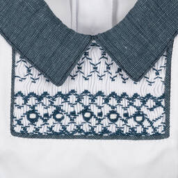 Pretty Originals-Boys Navy Blue Smocked Shorts Set | Childrensalon Outlet