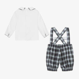 بريتي أوريجينال-طقم شورت كاروهات لون أزرق للأولاد | Childrensalon Outlet