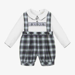 بريتي أوريجينال-طقم شورت كاروهات لون أزرق للأولاد | Childrensalon Outlet