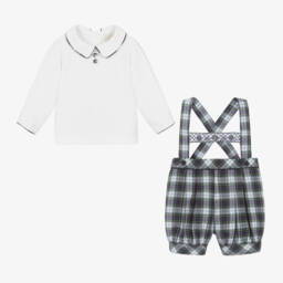 بريتي أوريجينال-طقم شورت كاروهات لون أزرق للأولاد | Childrensalon Outlet