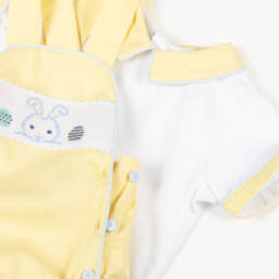 Pretty Originals-Boys Sunny Cotton Dungaree Set | Childrensalon Outlet