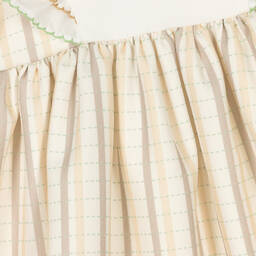 Pretty Originals-Girls Beige Striped Dress Set | Childrensalon Outlet