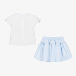 Pretty Originals-Топ и голубая юбка из хлопка для девочек | Childrensalon Outlet