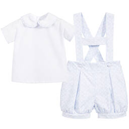 Pretty Originals-Girls Blue Shirt & Shorts Set | Childrensalon Outlet