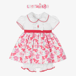 Pretty Originals-Элегантный розовый хлопковый ансамбль для девочек | Childrensalon Outlet