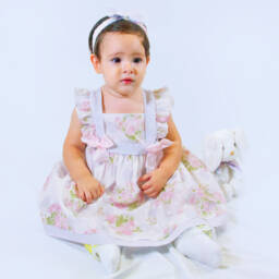Pretty Originals-Girls Floral Voile Dress & Headband | Childrensalon Outlet