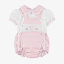 Pretty Originals-Розовый хлопковый комплект с зайчиком для девочек | Childrensalon Outlet