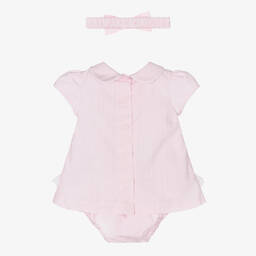 Pretty Originals-Girls Pink Cotton Dress Set | Childrensalon Outlet