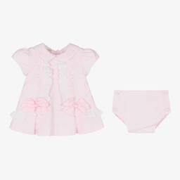 Pretty Originals-Girls Pink Cotton Dress Set | Childrensalon Outlet