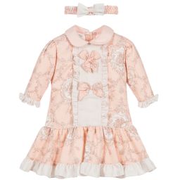 Pretty Originals-Girls Pink Dress & Headband  | Childrensalon Outlet