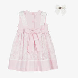 Pretty Originals-Girls Pink Floral Cotton Dress Set | Childrensalon Outlet