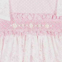 Pretty Originals-Girls Pink Floral Cotton Dress Set | Childrensalon Outlet