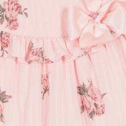 Pretty Originals-Girls Pink Floral Viscose Dress Set | Childrensalon Outlet