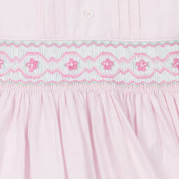 Pretty Originals-Розовое хлопковое платье со сборками ручной работы | Childrensalon Outlet