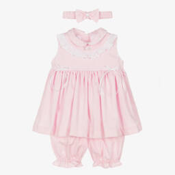 Pretty Originals-Girls Pink Ruffle Dress Ensemble | Childrensalon Outlet