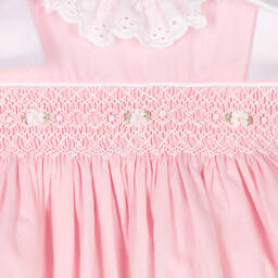 Pretty Originals-Girls Pink Smocked Dress Set | Childrensalon Outlet