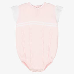 Pretty Originals-Girls Pink & White Knitted Shortie  | Childrensalon Outlet