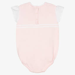Pretty Originals-Girls Pink & White Knitted Shortie  | Childrensalon Outlet