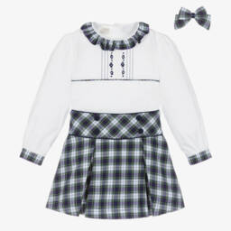 Pretty Originals-Girls Tartan Check Skirt Ensemble | Childrensalon Outlet