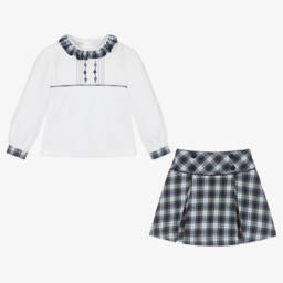 Pretty Originals-Girls Tartan Check Skirt Ensemble | Childrensalon Outlet