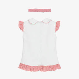 Pretty Originals-Бело-красное платье и повязка на голову | Childrensalon Outlet