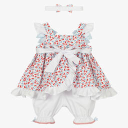 Pretty Originals-Белый комплект с платьем со сборками | Childrensalon Outlet